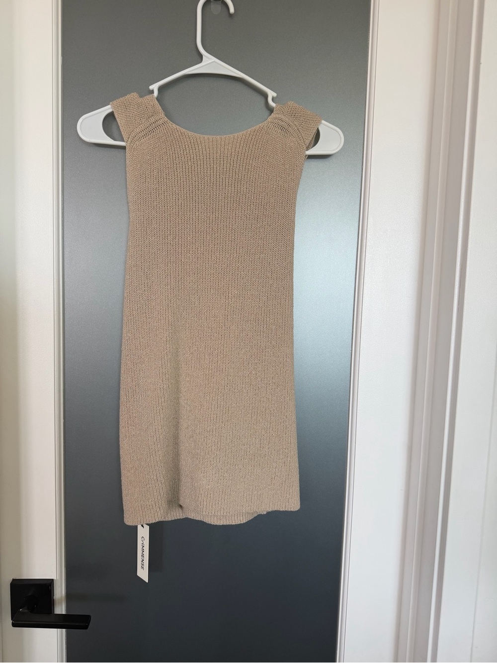 Woman’s Commense  Knit Tank Dress in Tan